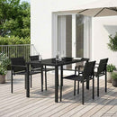 vidaXL Kültéri Bútor Szett 5 pcs Fekete és Antracit 140 x 70 x 73 cm
