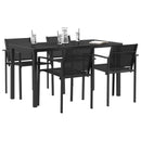 vidaXL Kültéri Bútor Szett 5 pcs Fekete és Antracit 140 x 70 x 73 cm