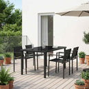 vidaXL Kültéri Bútor Szett 5 pcs Fekete és Antracit 160 x 80 x 73 cm