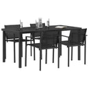 vidaXL Kültéri Bútor Szett 5 pcs Fekete és Antracit 160 x 80 x 73 cm