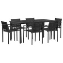 vidaXL Kültéri Bútor Szett 7 pcs Fekete és Antracit 160 x 80 x 73 cm