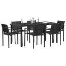 vidaXL Kültéri Bútor Szett 7 pcs Fekete és Antracit 160 x 80 x 73 cm