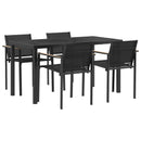 vidaXL Kültéri Bútor Szett 5 pcs Fekete és Antracit 140 x 70 x 73 cm