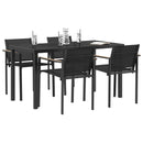 vidaXL Kültéri Bútor Szett 5 pcs Fekete és Antracit 140 x 70 x 73 cm