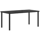 vidaXL Kültéri Bútor Szett 7 pcs Fekete és Antracit 160 x 80 x 73 cm