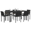 vidaXL Kültéri Bútor Szett 7 pcs Fekete és Antracit 160 x 80 x 73 cm
