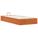 vidaXL Tárolós ottomán ágykeret Viaszbarna 75 x 190 cm Tömör fenyő