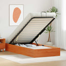 vidaXL Tárolós ottomán ágykeret Viaszbarna 90 x 200 cm Tömör fenyő