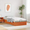 vidaXL Tárolós ottomán ágykeret Viaszbarna 90 x 200 cm Tömör fenyő