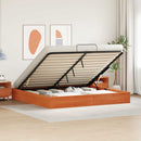 vidaXL Tárolós ottomán ágykeret Viaszbarna 200 x 200 cm Tömör fenyő