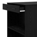 vidaXL Bárasztal fiókkal Fekete tölgy 102 x 70 x 103,5 cm Faanyag