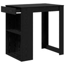 vidaXL Bárasztal fiókkal Fekete tölgy 102 x 70 x 103,5 cm Faanyag