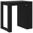 vidaXL Bárasztal fiókkal Fekete tölgy 102 x 70 x 103,5 cm Faanyag