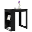 vidaXL Bárasztal fiókkal Fekete tölgy 102 x 70 x 103,5 cm Faanyag