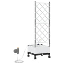 vidaXL Kertivirágtartó Öntözővel és Kerekekkel Fehér 40 x 40 x 132 cm
