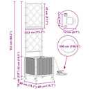 vidaXL Kertivirágtartó Öntözővel és Kerekekkel Világosszürke PP