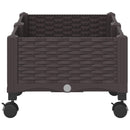 vidaXL Kerekes Kerti Ültető Barna 80 x 40 x 29 cm PP