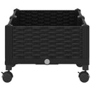 vidaXL Kerekes Kerti Ültető Fekete 80 x 40 x 29 cm PP