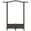 vidaXL Magasított Ágy Trellis-szel és Tetővel Barna 124 x 40 x 129 cm
