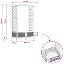 vidaXL Magasított Ágy Trellis-szel és Tetővel Barna 124 x 40 x 129 cm