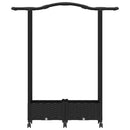 vidaXL Magasított Ágy Trellis-szel és Tetővel Fekete 124 x 40 x 129 cm