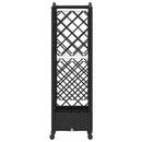vidaXL Magasított Ágy Trellis-szel és Tetővel Fekete 124 x 40 x 129 cm