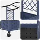 vidaXL Magasított Ágy Trellis-szel és Tetővel Szürke 124 x 40 x 129 cm