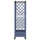 vidaXL Magasított Ágy Trellis-szel és Tetővel Szürke 124 x 40 x 129 cm