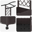 vidaXL Magasított Ágy Trellis-szel és Tetővel Barna 125 x 40 x 144 cm