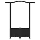 vidaXL Magasított Ágy Trellis-szel és Tetővel Fekete 125 x 40 x 144 cm