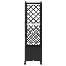 vidaXL Magasított Ágy Trellis-szel és Tetővel Fekete 125 x 40 x 144 cm