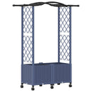 vidaXL Magasított Ágy Trellis-szel és Tetővel Szürke 125 x 40 x 144 cm