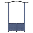 vidaXL Magasított Ágy Trellis-szel és Tetővel Szürke 125 x 40 x 144 cm