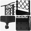 vidaXL Magasított Ágy Trellis-szel és Tetővel Fekete 124 x 40 x 129 cm