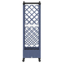 vidaXL Magasított Ágy Trellis-szel és Tetővel Szürke 124 x 40 x 129 cm
