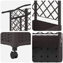 vidaXL Magasított Ágy Trellis-szel és Tetővel Barna 122 x 40 x 144 cm
