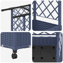 vidaXL Magasított Ágy Trellis-szel és Tetővel Szürke 124 x 40 x 127 cm