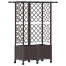 vidaXL Magasított Ágy Trellis-szel és Tetővel Barna 124 x 40 x 142 cm
