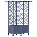 vidaXL Magasított Ágy Trellis-szel és Tetővel Szürke 124 x 40 x 142 cm