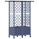 vidaXL Magasított Ágy Trellis-szel és Tetővel Szürke 124 x 40 x 142 cm