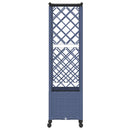 vidaXL Magasított Ágy Trellis-szel és Tetővel Szürke 124 x 40 x 142 cm