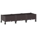 vidaXL Kerekes Kerti Ültető Barna 120 x 40 x 29 cm PP