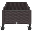 vidaXL Kerekes Kerti Ültető Barna 120 x 40 x 29 cm PP