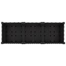 vidaXL Kerekes Kerti Ültető Fekete 120 x 40 x 29 cm PP
