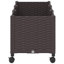 vidaXL Kerekes Kerti Ültető Barna 120 x 40 x 44 cm PP