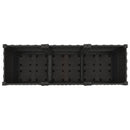 vidaXL Kerekes Kerti Ültető Fekete 120 x 40 x 44 cm PP