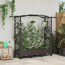 vidaXL Emelt ágy trellisszel és kerekekkel Barna 169 x 40 x 129 cm PP