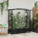 vidaXL Magasított Ágy Trellis-szel és Tetővel Fekete 169 x 40 x 129 cm