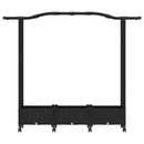 vidaXL Magasított Ágy Trellis-szel és Tetővel Fekete 169 x 40 x 129 cm