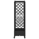 vidaXL Magasított Ágy Trellis-szel és Tetővel Fekete 169 x 40 x 129 cm